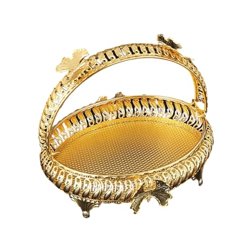 THINCAN Metallfruchtkorb Mit 5L Speicherkapazität Elegantes Metall Servierfach Für Tischdisplay Snacks Tablett Kuchen Platter Familie Picknicks Container THINCAN Metallfruchtkorb Mit 5L Speicherkapazität Elegantes Metall Servierfach Für Tischdisplay Snacks Tablett Kuchen Platter Familie Picknicks Container von THINCAN