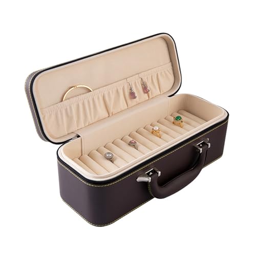 THINCAN Praktische Multi Kompartiment Schmuck Aufbewahrungsbox Mit Samtfutter Wasserdichtem PU Accessoires Für Frauen Moderne Schmuckschatulle Mit Samtfutter THINCAN Praktische Multi Kompartiment Schmuck Aufbewahrungsbox Mit Samtfutter Wasserdichtem PU Accessoires Für Frauen Moderne Schmuckschatulle Mit Samtfutter von THINCAN