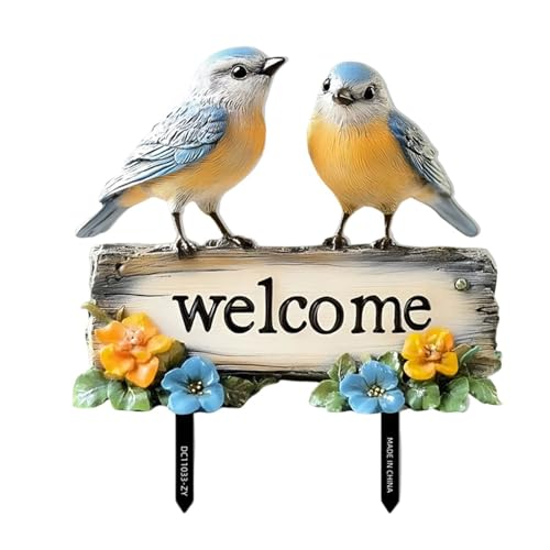 THINCAN Schöne Vogelform Welcome Yard Schilder von THINCAN