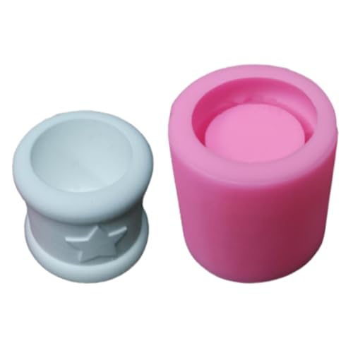 Zylinderkerzenhalter Silikonform Arherapie Kerzenständer Kristall Epoxidharz Schimmel Candlestick Form Handgefertigt von THINCAN