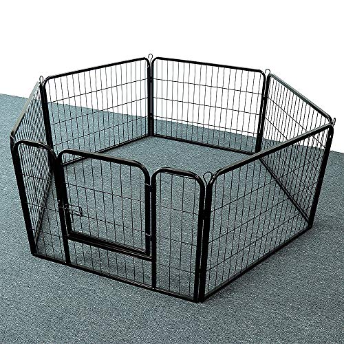 Kinderzäune, Treppenschutz für Kinder, Sicherheitsbarriere für Hunde, Schutzgitter für Kamin, Metall - 5 Stück (80 x 60 cm 6 Stück) von THINFAR