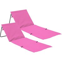 2er-Pack faltbare gepolsterte Strandmatten mit Rückenlehne 149,5 x 50,5 x 42 cm Thinia Home von THINIA HOME