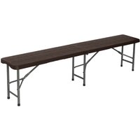 Thinia Home - Klappbare Catering-Bank in Holzoptik, 180 x 28 x 43 cm von THINIA HOME