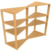 Thinia Home - 2er-Pack Bambus-Eckregale mit 3 Baldachin-Ebenen 80x36,6x33,5cm Thinia Home - 2er-Pack Bambus-Eckregale mit 3 Baldachin-Ebenen 80x36,6x33,5cm von THINIA HOME
