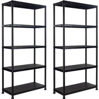 Thinia Home - 2er-Pack Harzregale mit 5 Böden, 175 kg, 90 x 40 x 180 cm von THINIA HOME