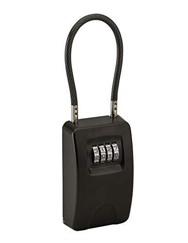 THIRARD 00071019 – Schlüsselkasten mit Kabel, Gehäuse aus Legierung, Mechanismus mit 4 Zwingen, veränderbare Kombination, Dichtung, Wandbefestigung, mit Henkel, mit Kabel von Thirard