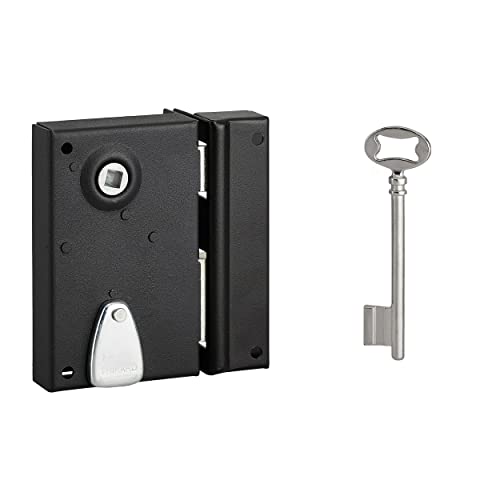 Vertical Deadbolt Lock 1/2 T Tirard Black Straight Section 7 mm L x H - 70 mm x 110 mm Vertical Deadbolt Lock 1/2 T Tirard Black Straight Section 7 mm L x H - 70 mm x 110 mm von Thirard