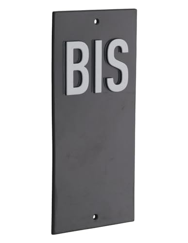 THIRARD - BIS-Verkehrsschild, weiße Markierung auf schwarzem Hintergrund, ABS-Platte zum Schrauben, 56 x 120 mm von Thirard