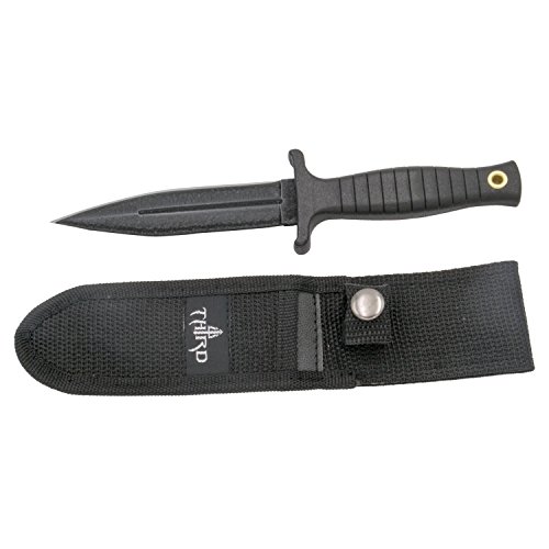 THIRD H0062S Botero-Messer mit 12 cm 420er Stahlklinge mit Säge Oben, schwarzer ABS-Griff, Nylon-Etui THIRD H0062S Botero-Messer mit 12 cm 420er Stahlklinge mit Säge Oben, schwarzer ABS-Griff, Nylon-Etui von THIRD