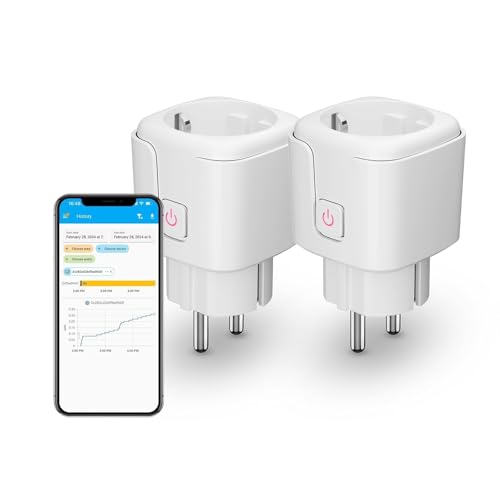 THIRDREALITY Zigbee Smart-Steckdose mit Stromverbrauchsmessung, 2 Stück (Typ F), 16A, Zigbee Repeater, ZigBee Hub erforderlich, kompatibel mit Home Assistant, Homey, SmartThings, Alexa, Hubitat von THIRDREALITY