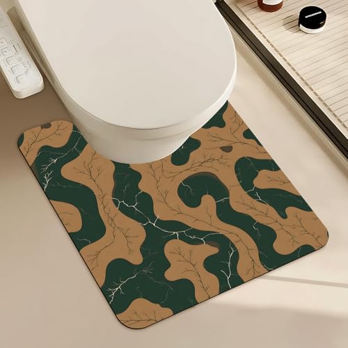 WC-Vorleger, U-förmig, niedlicher Badteppich, dick, weich, maschinenwaschbar, Toilettenteppich, rutschfeste Badezimmer-Fußmatten, super saugfähige Mikrofaser-Badteppiche WC-Vorleger, U-förmig, niedlicher Badteppich, dick, weich, maschinenwaschbar, Toilettenteppich, rutschfeste Badezimmer-Fußmatten, super saugfähige Mikrofaser-Badteppiche von THISFIND