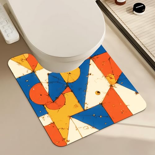 WC-Vorleger, U-förmig, niedlicher Badteppich, dick, weich, maschinenwaschbar, Toilettenteppich, rutschfeste Badezimmer-Fußmatten, super saugfähige Mikrofaser-Badteppiche WC-Vorleger, U-förmig, niedlicher Badteppich, dick, weich, maschinenwaschbar, Toilettenteppich, rutschfeste Badezimmer-Fußmatten, super saugfähige Mikrofaser-Badteppiche von THISFIND