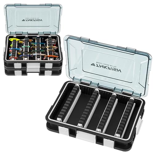 Köderbox Angeln Set, 2 Stück Angelbox 23x16x5 cm, Tackle Box Angeln mit Herausnehmbaren Trennwänden, Angelboxen Angel Köder Box für Hardbaits Swimbait Meerforellenblinker Köderbox Angeln Set, 2 Stück Angelbox 23x16x5 cm, Tackle Box Angeln mit Herausnehmbaren Trennwänden, Angelboxen Angel Köder Box für Hardbaits Swimbait Meerforellenblinker von THKFISH