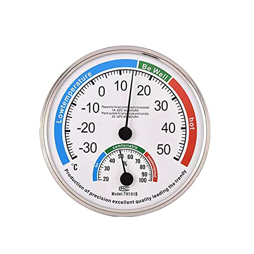 Für TH101B Thermometer Hygrometer, 20-100% Luftfeuchtigkeit Temperaturmessgerät Messgerät Thermo Hygrometer Mechanisch -30~50 ℃ Thermometer Indoor Outdoor Raumtemperatur Luftfeuchtigkeitsmonitor von THLMT