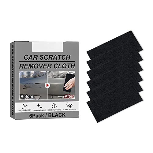 THLMT 6 STÜCKE Auto-Kratzer-Reparaturtuch, Nano Magic Auto-Kratzer-Entferner Reparaturtuch Nano Sparkle-Tuch Auto-Fleckenentfernungstuch Reparatur-Poliertuch zum Entfernen von Autokratzern Farbe von THLMT