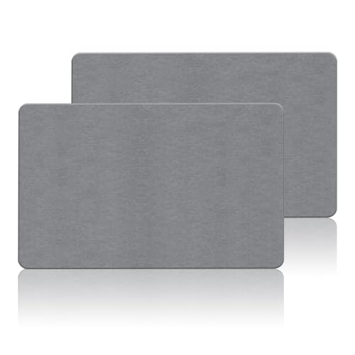 THMINS 2er Pack Extra Große Diatomeenerde Stein Badematte 80x50 cm, rutschfest, Super Saugfähig, Schnelltrocknend für Badezimmer/Küche, Einfach zu Reinigen von THMINS
