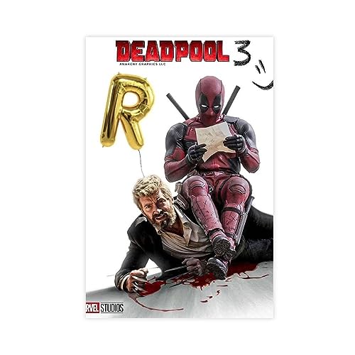 Deadpool 3 Anarchy Craphics Llc American Superhero Film Cover Wall Art Deco Poster Leinwand Poster Wandkunst Dekor Druck Bild Gemälde für Wohnzimmer Schlafzimmer Dekoration Unrahmen-Stil 30,5 x 45,7 von THNIKK