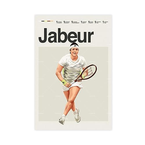 Ons Jabeur Tennisspieler Sport Wandkunst Deco Poster Leinwand Poster Wandkunst Dekor Druck Bild Gemälde für Wohnzimmer Schlafzimmer Dekoration ungerahmt 30 x 45 cm von THNIKK