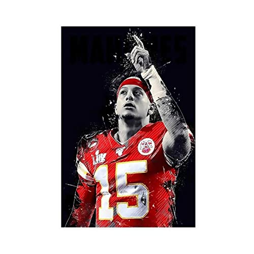 Patrick Mahomes American Football Spieler Schlafsaal Schlafzimmer Wandkunst Deco Poster Leinwand Poster Wandkunst Dekor Druck Bild Gemälde für Wohnzimmer Schlafzimmer Dekoration ungerahmt 30 x 45 cm Patrick Mahomes American Football Spieler Schlafsaal Schlafzimmer Wandkunst Deco Poster Leinwand Poster Wandkunst Dekor Druck Bild Gemälde für Wohnzimmer Schlafzimmer Dekoration ungerahmt 30 x 45 cm von THNIKK
