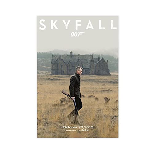 Skyfall 2012 Action Spy Movie Cover Schlafsaal Schlafzimmer Wandkunst Deco Poster Leinwand Poster Wandkunst Dekor Druck Bild Gemälde für Wohnzimmer Schlafzimmer Dekoration ungerahmt 60 x 90 cm Skyfall 2012 Action Spy Movie Cover Schlafsaal Schlafzimmer Wandkunst Deco Poster Leinwand Poster Wandkunst Dekor Druck Bild Gemälde für Wohnzimmer Schlafzimmer Dekoration ungerahmt 60 x 90 cm von THNIKK