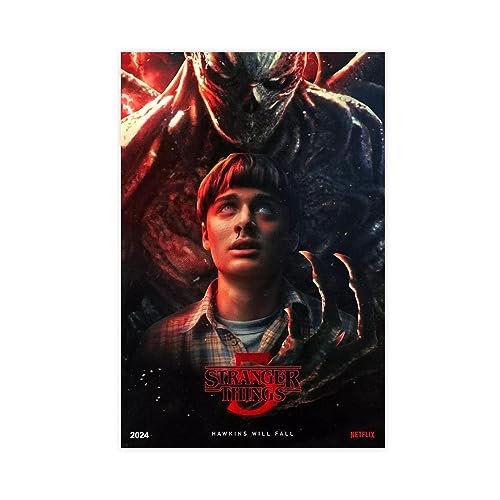 Stranger Poster & Things Season 5 American Science Fiction Horror Drama TV Series Wall Art Deco Post Leinwand Poster Schlafzimmer Dekor Sport Landschaft Büro Zimmer Dekor Geschenk ungerahmt 20 x 30 cm von THNIKK