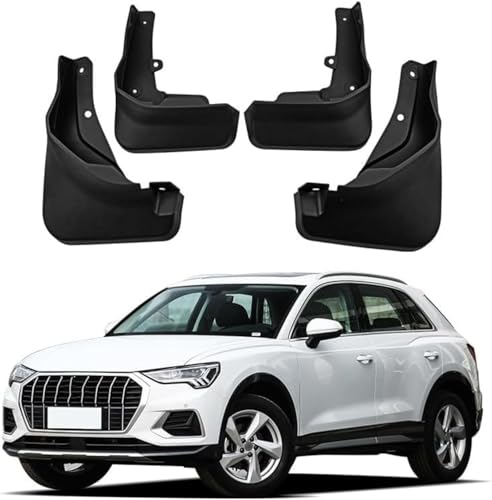 THNIKK Auto Vorn Hinten Schmutzfänger für Audi Q3 Sport 2019-2023, Strapazierfähig Wasserdicht Spritzschutz Kotflügel Schlammklappen Kratzfest Zubehör von THNIKK