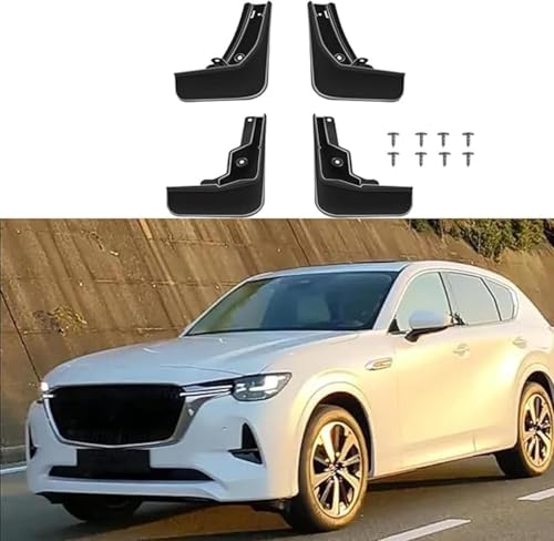THNIKK Auto Vorn Hinten Schmutzfänger für Mazda CX-60 CX60 2022 2023 2024, Strapazierfähig Wasserdicht Spritzschutz Kotflügel Schlammklappen Kratzfest Zubehör THNIKK Auto Vorn Hinten Schmutzfänger für Mazda CX-60 CX60 2022 2023 2024, Strapazierfähig Wasserdicht Spritzschutz Kotflügel Schlammklappen Kratzfest Zubehör von THNIKK