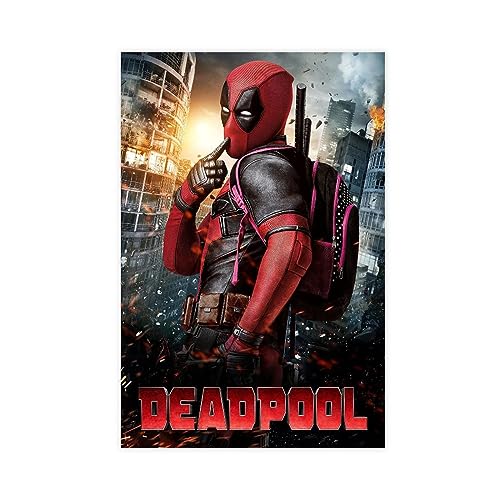 THNIKK Deadpool American Superhero Film Wall Art Deco Poster Leinwand Poster Wandkunst Dekor Druck Bild Gemälde für Wohnzimmer Schlafzimmer Dekoration ungerahmt 30 x 45 cm von THNIKK