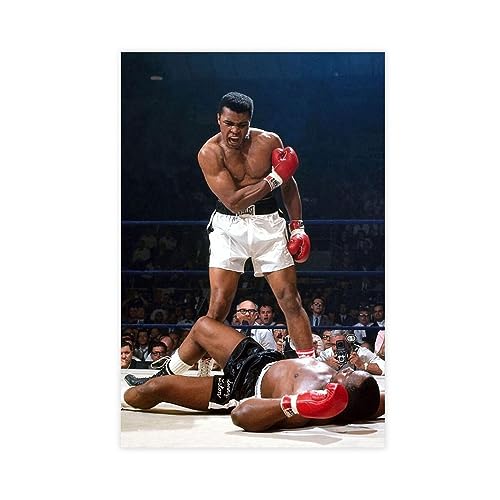 THNIKK Muhammad Ali American Professional Boxer Wall Art Deco Poster Leinwand Poster Schlafzimmer Dekor Sport Landschaft Büro Zimmer Dekor Geschenk ungerahmt 40 x 60 cm von THNIKK