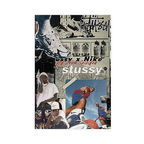 THNIKK Stussy X Nick Fashion Retro Art Poster Leinwand Poster Schlafzimmer Dekor Sport Landschaft Büro Zimmer Dekor Geschenk Unrahmen-Stil 20 x 30 cm von THNIKK