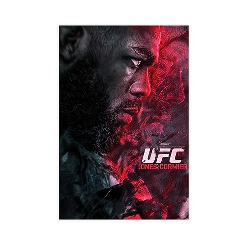 THNIKK UFC U.S. Heavyweight Champion Jon Jones Wall Art Deco Poster Leinwand Poster Wandkunst Dekor Druck Bild Gemälde für Wohnzimmer Schlafzimmer Dekoration ungerahmt 50 x 75 cm von THNIKK