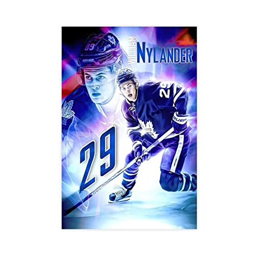 THNIKK William Nylander Hockeyspieler Schlafsaal Schlafzimmer Wandkunst Deco Poster Leinwand Poster Schlafzimmer Dekor Sport Landschaft Büro Zimmer Dekor Geschenk ungerahmt 30 x 45 cm von THNIKK