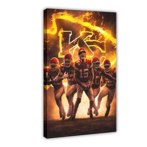 The Kansas City Chiefs of The National Football League (NFL) Schlafsaal Schlafzimmer Wandkunst Deco Poster Leinwand Poster Schlafzimmer Dekor Sport Landschaft Büro Zimmer Dekor Geschenk Rahmenstil 30 von THNIKK