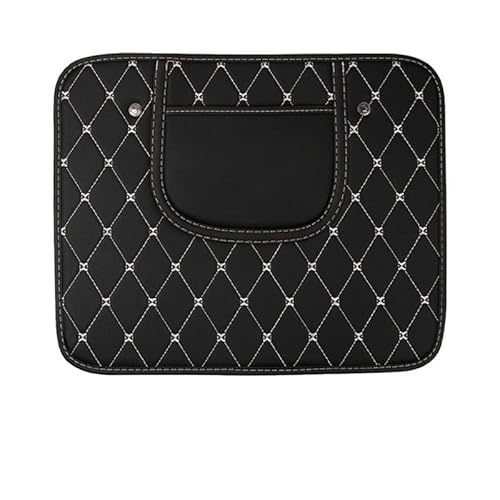 THOMIX 2 Stück Auto Rücksitz Anti Kick Pad für Mercedes Benz GLC 200 200d 220d 260 300, Wasserdicht Leder Rückenlehne Anti-Kick Pads Autositz Rückenlehnenschutz Mit Taschen,Short-Black von THOMIX