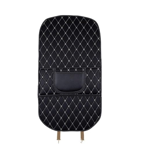 THOMIX 2 Stück Auto Rücksitz Anti Kick Pad für Volkswagen VW ID.3 /ID.4 /ID.6 Pure Pro Pro-S GTX Crozz, Wasserdicht Leder Rückenlehne Anti-Kick Pads Autositz Rückenlehnenschutz Mit Taschen von THOMIX