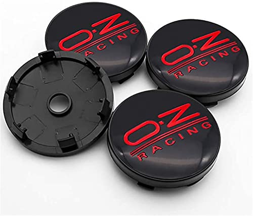 THOMIX 4 Stück Nabendeckel für OZ Racing 60mm, Verschleißfest Und Langlebig Radnabenabdeckung Center Radkappen Radnabendeckel Mit Logo Zierdeckel Zubehör,D von THOMIX