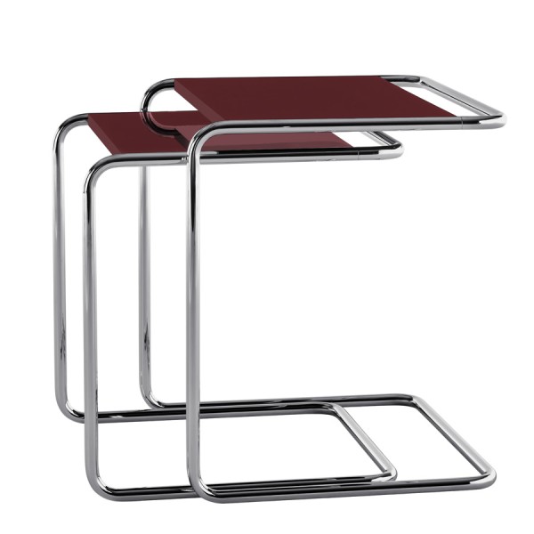 JS. THONET Beistell- und Satztisch SET B 97 Serious 02 | Tischplatte ruby red... von THONET