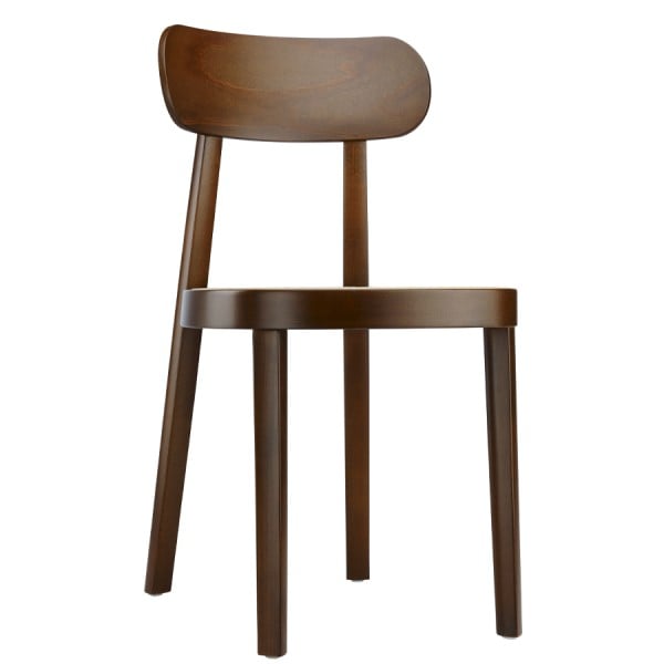 THONET 118 Holzstuhl | Rohrgeflecht-Sitz | Buche Nussbaum gebeizt von THONET