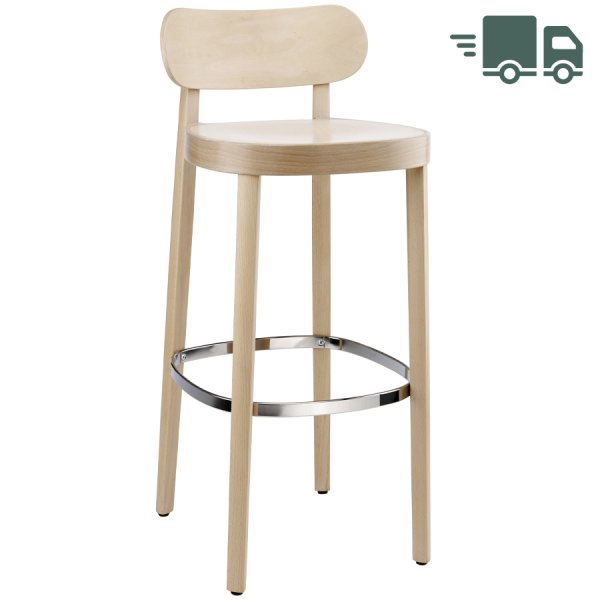 THONET 118 MH Barhocker | Muldensitz | Buche gebeizt aufgehellt von THONET