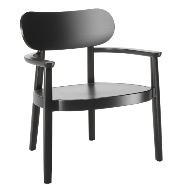 THONET 119 MF Holzstuhl mit Armlehnen | Muldensitz | Buche gebeizt schwarz THONET 119 MF Holzstuhl mit Armlehnen | Muldensitz | Buche gebeizt schwarz von THONET