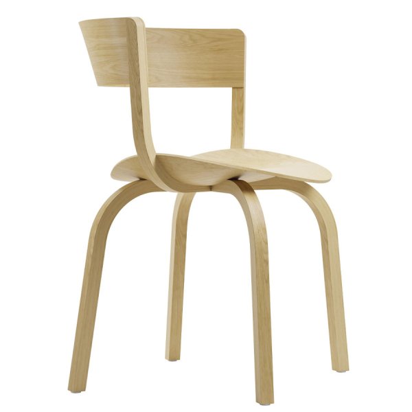 THONET 404 F Holzstuhl | mit Armlehnen | Eiche klar lackiert von THONET