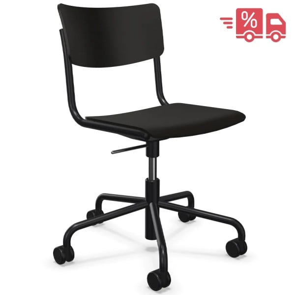 ABVERKAUF: THONET S 43 DR | Drehsessel | Buche schwarz gebeizt | Rollen und G... von THONET