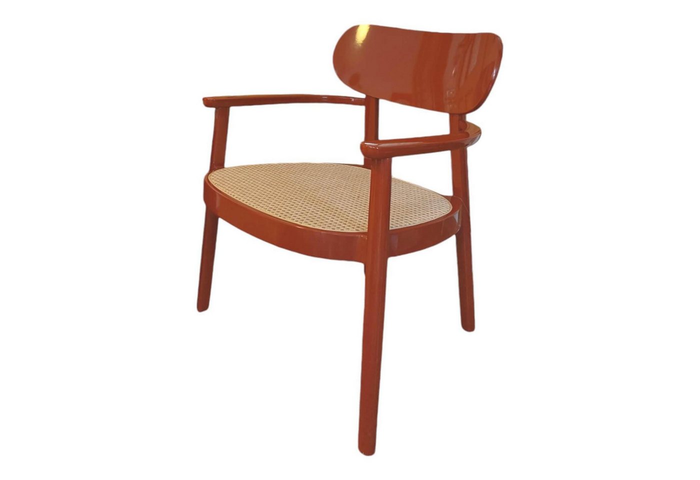THONET Esszimmerstuhl Holzsessel 119F Hochglanzlack Dunkelrot Sitzfläche Rohrgeflecht THONET Esszimmerstuhl Holzsessel 119F Hochglanzlack Dunkelrot Sitzfläche Rohrgeflecht von THONET