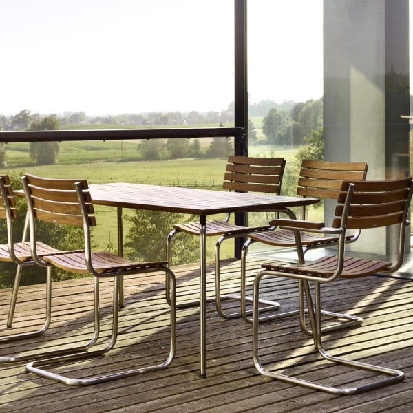THONET S 1040 Gartentisch | 150 x 78 cm | Gestell verchromt von THONET