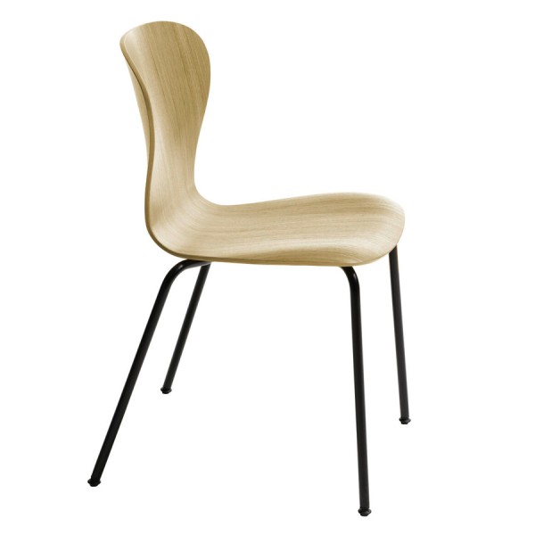 THONET S 220 Formholz-Stuhl | Eiche klar lackiert | Gestell schwarz von THONET