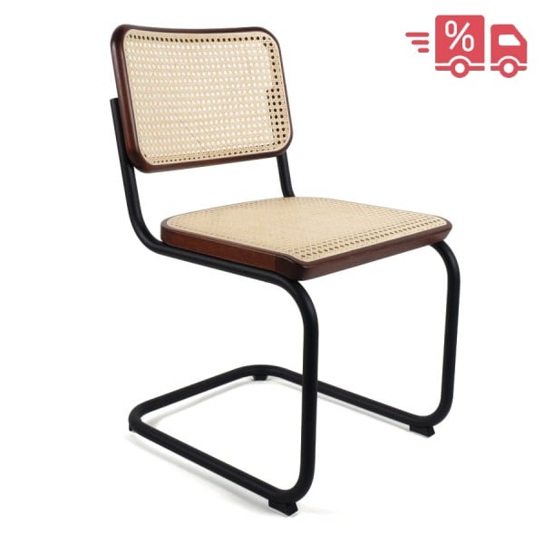 ABVERKAUF: THONET S 32 V | Buche mahagoni gebeizt | Stahlrohr-Freischwinger |... von THONET