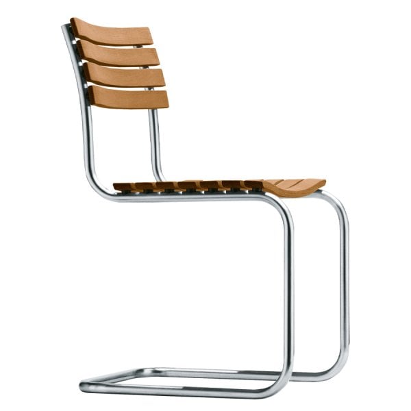 THONET S 40 Gartenstuhl Stahlrohr-Freischwinger | Gestell verchromt von THONET