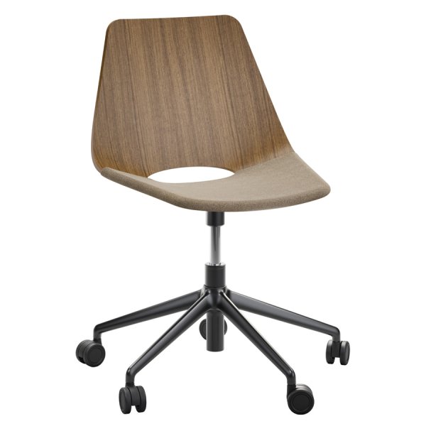 THONET S 661 SPVDR Formholz-Stuhl | Sitzfläche gepolstert | Nussbaum | Fußkre... von THONET