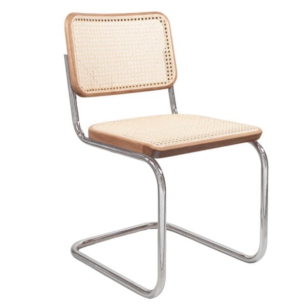 THONET S 32 V | Eiche Pure Materials | Stahlrohr-Freischwinger | Gestell verc... von THONET