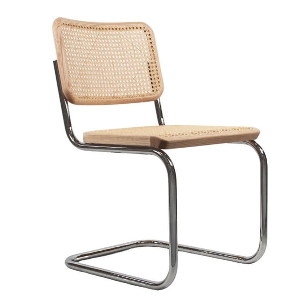 THONET S 32 V | Esche Pure Materials | Stahlrohr-Freischwinger | Gestell verc... von THONET